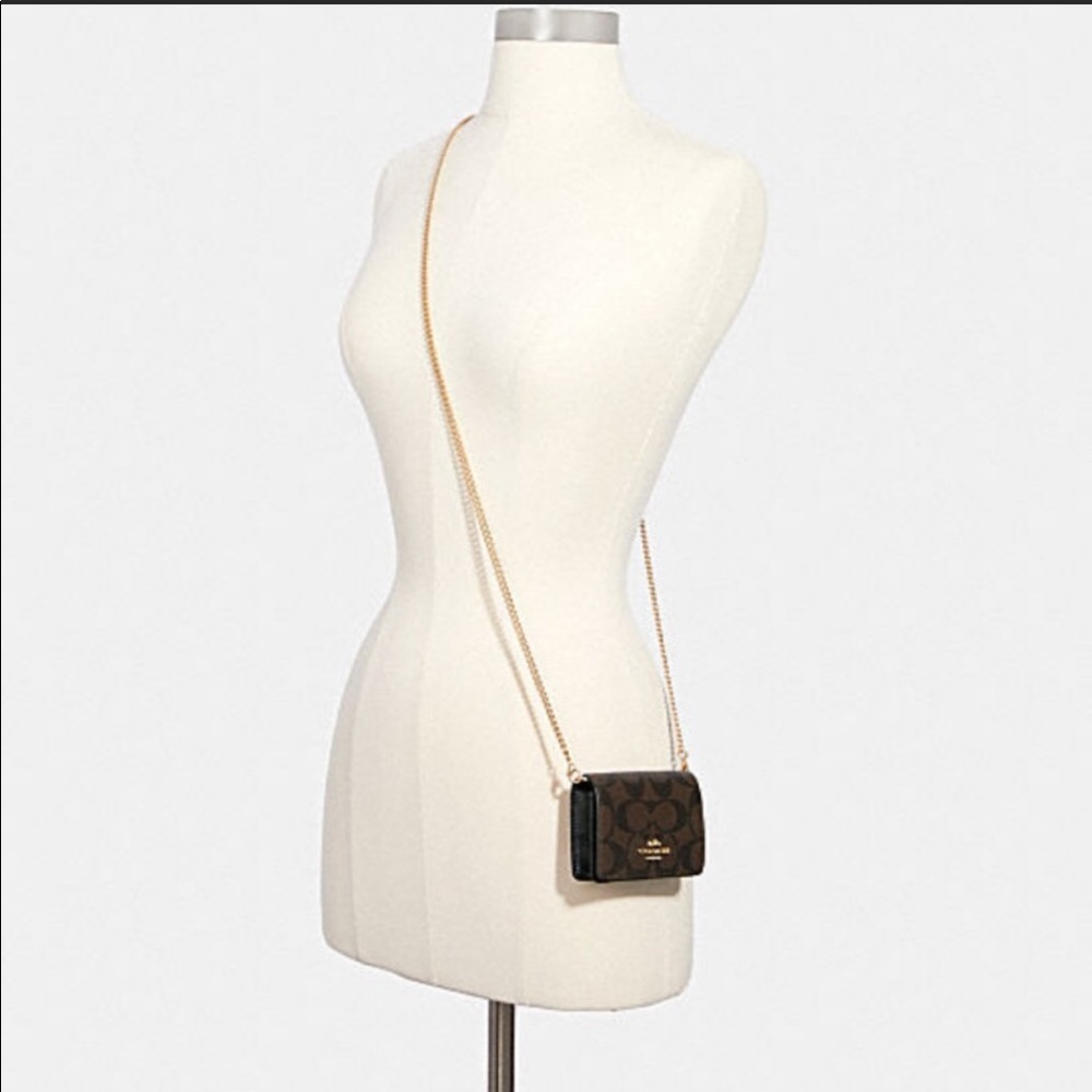 Coach mini wallet on a chain